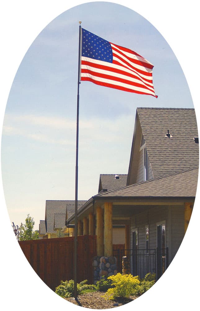 Flagpole installation